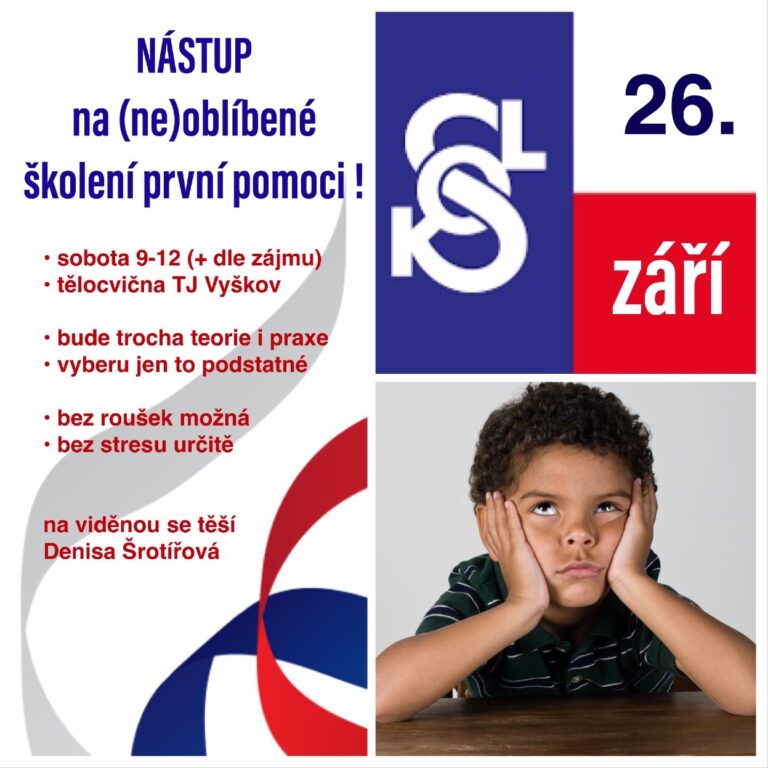 První pomoc a BOZ –  doškolovací  seminář – 26. 9. 2020
