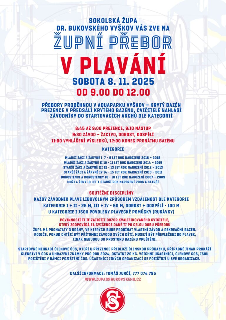 ŽUPNÍ PŘEBOR V PLAVÁNÍ 25